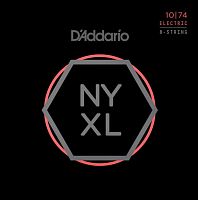 D'ADDARIO NYXL1074 Nickel Wound 8-String Electric Guitar Strings, Light Top / Heavy Bottom, 10-74