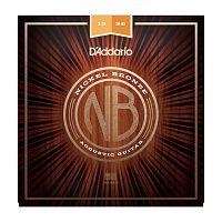 D'ADDARIO NB1256 Nickel Bronze Acoustic, Light Top / Med Bottom, 12-56