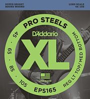 D'ADDARIO EPS165 ProSteels Bass, Custom Light, 45-105, Long Scale