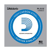 D'ADDARIO PL022 SINGLE PLAIN STEEL 022